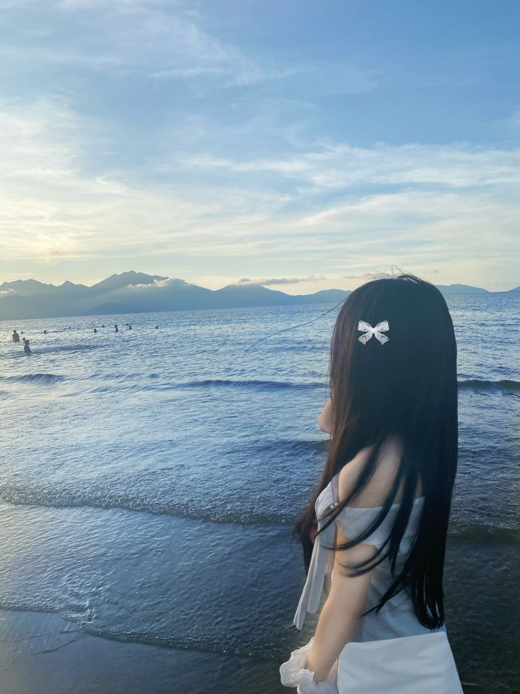 Ảnh gái xinh Che Mặt đi biển cuốn hút 11