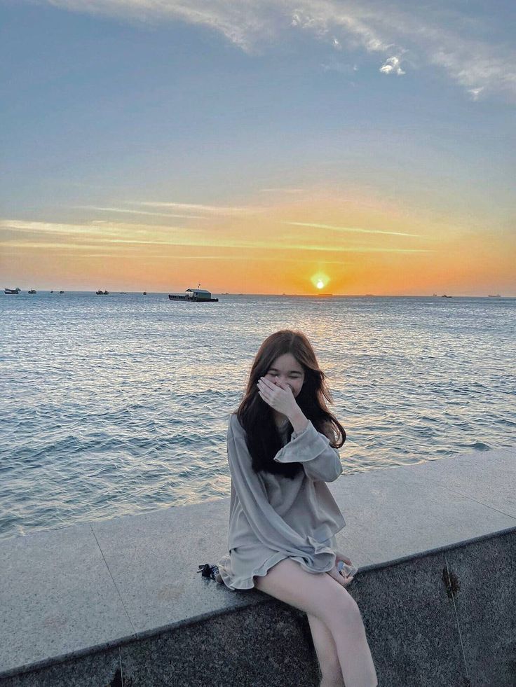 Ảnh gái xinh Che Mặt đi biển cuốn hút 8