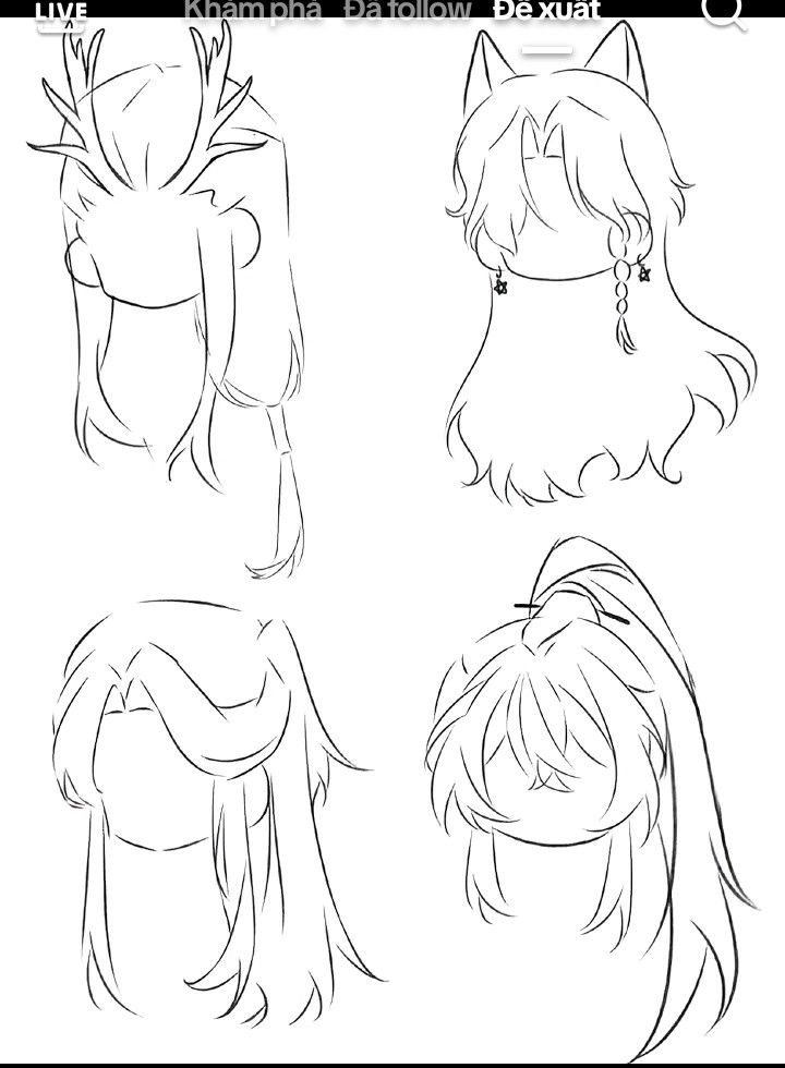 Vẽ Tóc Anime Nữ Bay Bổng Mềm Mại Chuẩn Nhật Bản 12